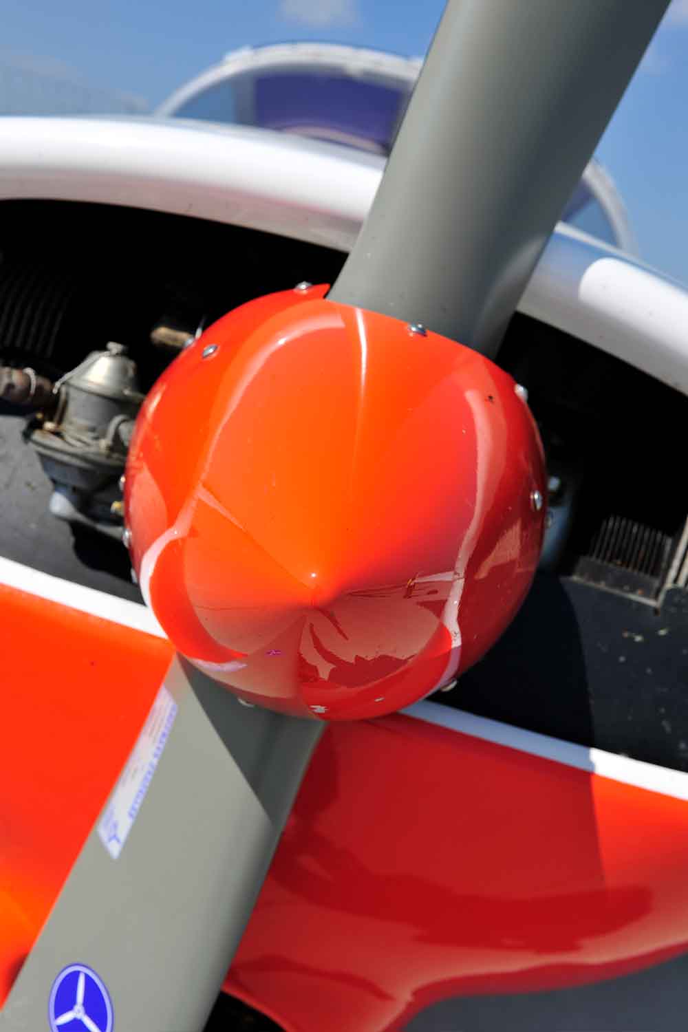 Propeller eines Kleinflugzeuges am Kassel Airport