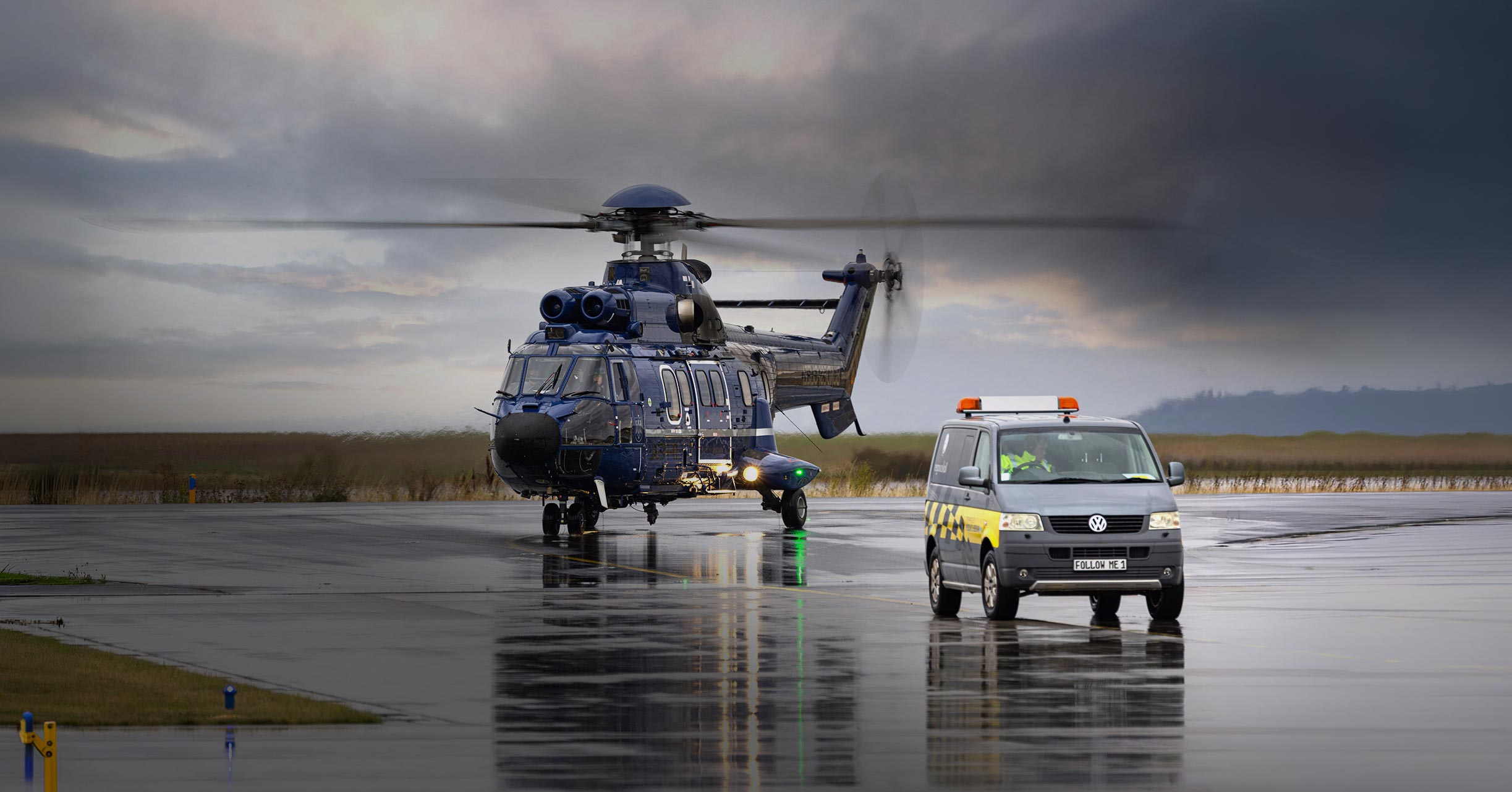 Helikopter der Bundespolizei am Kassel Airport